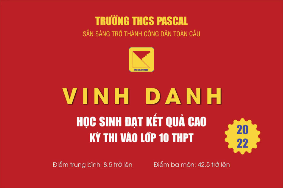 Vinh danh học sinh đạt kết quả cao trong kỳ thi vào lớp 10 THPT năm 2022