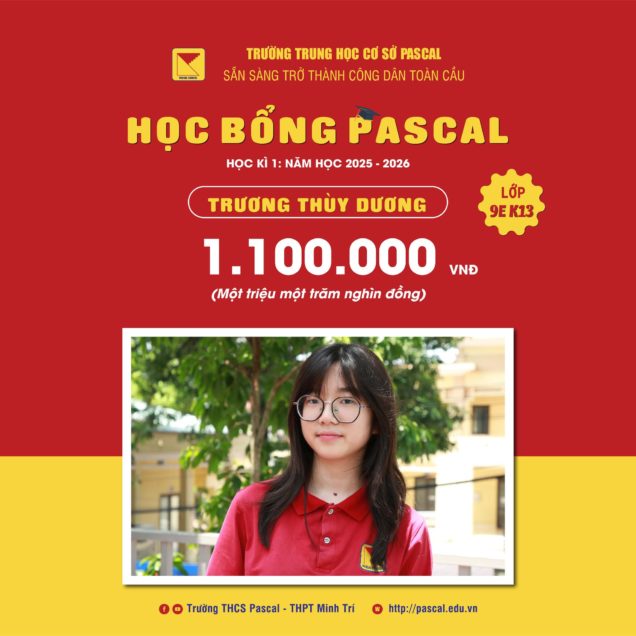 HỌC BỔNG PASCAL HỌC KÌ 1. NĂM HỌC 2025-2026